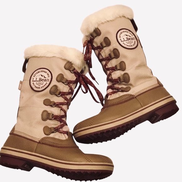 L.L. Bean Rangeley Women’s Tall Insulated PAC Boots Size 7M Waterproof Tan - Picture 6 of 16